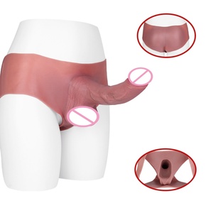 Fábrica al por mayor: Nuevo dildo hueco súper suave y realista, funda de alargamiento de pene con correa para hombre, juguetes sexuales para parejas, juego sexual. - Product Image 1