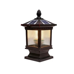 <span class=keywords><strong>Lampe</strong></span> solaire LED d'extérieur étanche pour poteau, clôture, <span class=keywords><strong>portail</strong></span>, aménagement paysager, cour et quai - Product Image 1