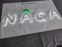 Letrero Retroiluminado Personalizado para Tiendas, Letras Retroiluminadas de Acero Inoxidable Pintadas de Blanco, Acabado Exquisito y Limpio