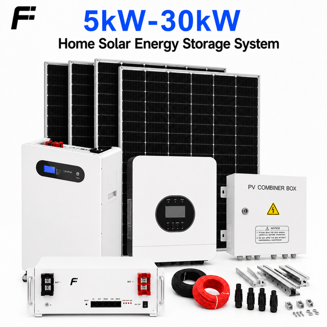 Complete Solar Grid System Home Power Setup Battery Energy Storage System Solar Panel System for Home