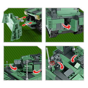 Bloques de construcción lepins para niños, juguete educativo intelectual de la 2. ª Guerra Mundial, <span class=keywords><strong>AJAX</strong></span>, armó, vehículo, soldados, 1 en 4, Hobby, juego de bloques - Product Image 5