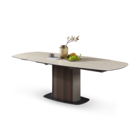 Table à manger de haute qualité directement de l'usine, anti-rayures, table à manger extensible de luxe, chaise pour la famille