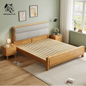 Suministro de fábrica, precio más bajo, personalizable, gran stock, dropshipping, base de cama tamaño queen, nuevo diseño, muebles de dormitorio de madera, cama king de 1.8m - Product Image 3