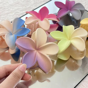 도매 매트 그라디언트 계란 꽃 머리 발톱 달콤한 색상-블록 상어 클립 뒷머리 머리 롤빵 유행 클립 - Product Image 2