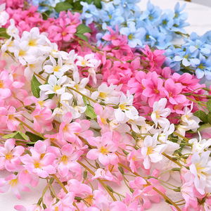 Fei Shuo Guirlandes artificielles de forsythia en maille, pétales suspendus pour plafond, décorations de mariage, bouquet de jasmin d'hiver, fleur en soie - Product Image 1
