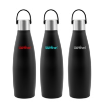 Bouteille d'eau pétillante 600 ml en forme de cola, intérieur en acier inoxydable 304, sans plastique, pour porte-gobelet de voiture et porte-bidon de vélo