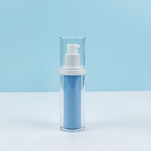 Luxury Portable Printing Reusable 30ml 50ml Green Blue Vacuum AS Cream Airless <b>Pump</b> Container <b>Bottle</b> for Skincare Packaging - Product Image 3