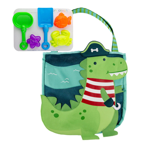 Piccola novità personalizzata fantasia giocattoli per bambini collezione di stoccaggio <span class=keywords><strong>squalo</strong></span> casa gioco maglia poliestere borsa da spiaggia <span class=keywords><strong>con</strong></span> conchiglie - Product Image 4