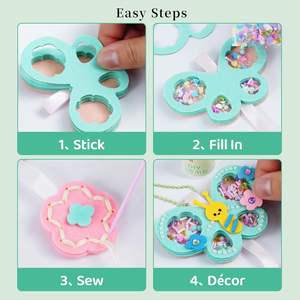 Kit de couture en feutre Montessori personnalisé, bricolage, design unique, conte de fées, jouets éducatifs préscolaires, créez votre propre dessin animé scolaire, unisexe - Product Image 5