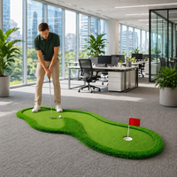Tapis de golf durable pour putting green, kit d'entraînement de golf en gazon artificiel pour l'intérieur et l'extérieur, vente en gros