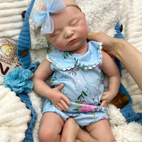 Boneka Bayi Prematur Silikon Utuh OEM Pabrik Kustom, Boneka Reborn Realistis Ultra Lembut Laura 20 inci untuk Anak Perempuan, Hadiah Natal