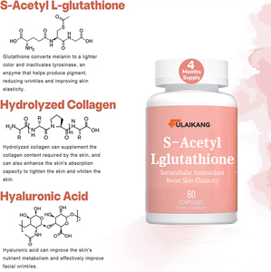 Cápsulas de L-Glutationa S-Acetil OEM/ODM, Suplemento de L-Glutationa, Cápsulas de Colágeno com Ácido Hialurônico - Product Image 2
