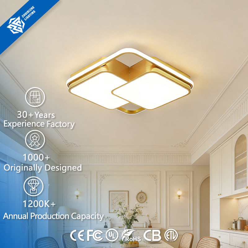 Modern Minimalist AC 220V LED Ceiling Lamp with Remote Control IP44 Rated for Bedroom Living Room Kitchen & Apartment