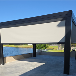 Pergola magique, <span class=keywords><strong>abri</strong></span> contre la pluie, pergola à toit ouvrant en <span class=keywords><strong>aluminium</strong></span>, 4x6, pare-soleil motorisé, persiennes, gazebo <span class=keywords><strong>pas</strong></span> <span class=keywords><strong>cher</strong></span> pour l'extérieur, pour la cour - Product Image 4