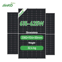 Panel Surya Jinko PV 620W 600 Watt 610W 620W 625W 66HL4M-BDV jinko Risen 620W Bifacial Double Glass jinko 625W Panel Surya