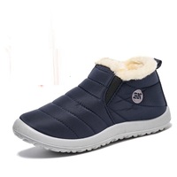 Bottines d'hiver pour femmes imperméables, antidérapantes, à semelle souple, doublées de fourrure, bottes de neige chaudes pour femmes et hommes