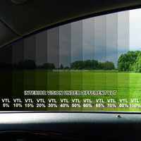 Film teinté pour vitres de voiture BEIKAER VLT anti-chaleur, protection UV noire, isolation thermique, blocage solaire, 1,52*30M, vente en gros