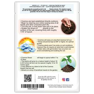 Wildflower Mix Paquete a granel para jardín y uso en exteriores Condición de árbol Atrae abejas Mariposas y monarcas <span class=keywords><strong>Cosmos</strong></span> <span class=keywords><strong>Bipinnatus</strong></span> - Product Image 3