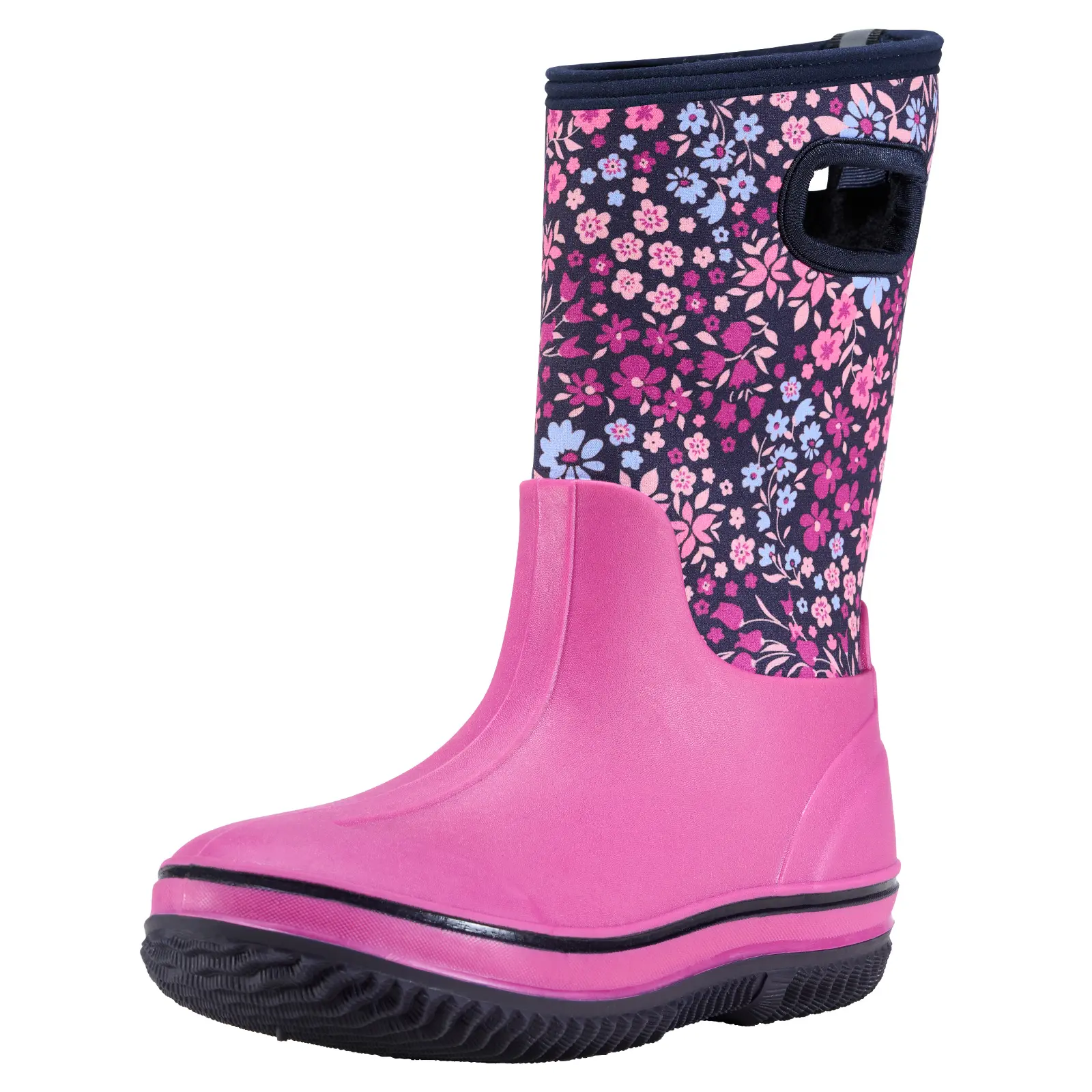 HISEA Kids Rain Boots Waterproof Insulated Rubber Neoprene Boots