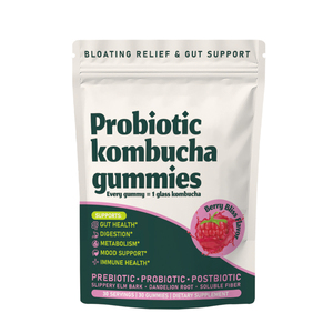 Gomitas de Kombucha Probióticas de Marca Privada con Probióticos, Olmo Escamoso y Raíz de Diente de León para el Apoyo Intestinal para Mujeres y Hombres - Product Image 1