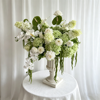 C-266 Centre de table de mariage en amarante verte artificielle et lys toucher réel, boule de fleurs artificielles suspendue de 60 cm pour événements