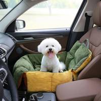 Sac de transport pour animaux de compagnie, siège de voiture pour chien, lit de voyage portable, coussin de siège avant, transporteur de sécurité pour chats et petits chiens, utilisation en voiture et en extérieur