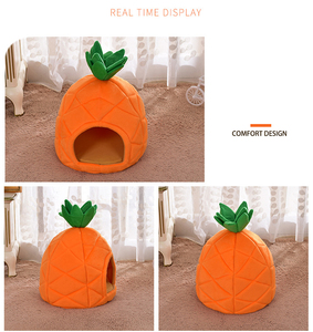 Gran oferta, bonito patrón sólido en forma de piña, personalizado, <span class=keywords><strong>plegable</strong></span>, transpirable, interior/exterior, cama <span class=keywords><strong>para</strong></span> mascotas, <span class=keywords><strong>casa</strong></span> <span class=keywords><strong>para</strong></span> gatos y perros - Product Image 4