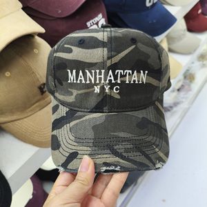 Manhattan Nyc Camouflage Baseball Cap Unisex Twill Cotton <b>Sun</b> <b>Shade</b> Hat - Product Image 2