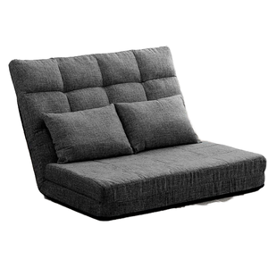 Japanese Style Two-Seater Low Floor <b>Sofa</b> <b>Bed</b> Stylish Broadband Cushion Floor Chair for Apartment or Hotel Use Fabric Material - Product Image 1