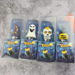 Halloween Wine Stopper Set Plastic Bottle Sealers With Ghost Skull Pumpkin Cat Design For Party Decorations - Product Image 1