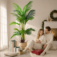 Palmier artificiel décoratif, plante à feuilles persistantes, pour fête d'anniversaire, thème tropical, décoration intérieure et extérieure pour événements