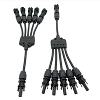 Entrega rápida Conectores de panel de energía fotovoltaica solar Cable IP67 Macho Mini Usb Hembra Tablero Cobre plateado