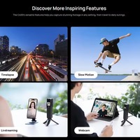 Cámara de Acción Portátil SJCAM C400 Pro 4K HD con Pantalla Giratoria Desmontable para Vlog, Viajes y Deportes al Aire Libre