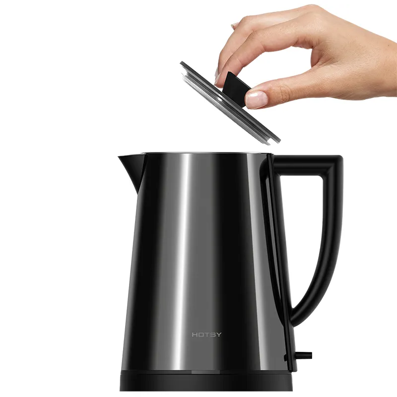 Hotsy 2 in1 doppio strato di tè per caffè in vetro per tè senza fili bollitore digitale bollitore con controllo della temperatura elettrico