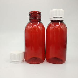 Bouteille de sirop ambré vide de 100 ml, bouteille de sirop en plastique vide, bouteille de sirop contre la toux vide avec bouchon - Product Image 3