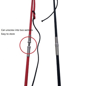 Horshi Customized <strong>Lunge</strong> <strong>Whip</strong> with Rubber Handle Can Detachable Into Two Sections 39 Inch Shaft, 48 Inch Drop, 12 Inch Popper - Product Image 4
