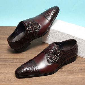 High Quality Luxury Men's <b>Pointed</b> Toe Loafers Formal Leather Shoes Breathable Lightweight Anti-Slip Office & Career - Product Image 4