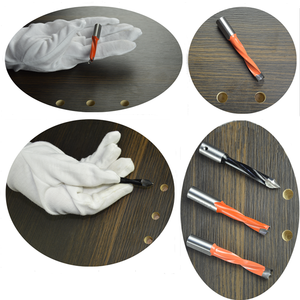 Nhà Máy Gỗ gỗ làm việc máy móc TCT công cụ mộc rắn Carbide nhàm chán mù V thông qua Khoan Bits thiết lập cho chế biến gỗ - Product Image 2