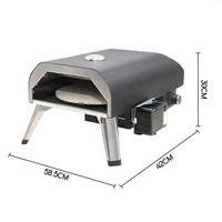 Mini four à pizza automatique à gaz de table avec plaque rotative pour pizza de 12 pouces, four à gaz avec système de rotation