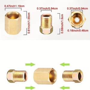 Nissin Brake Hose Fittings 3/8 Inch 24 Thread Brass Connector For Repair Water Gas Electric Use - Product Image 1