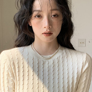 สร้อยคอไข่มุกบาร็อคธรรมชาติ เงินแท้ S925 ทรงโค้ง ประดับมุกเกรด AAA สำหรับผู้หญิง สวมใส่ได้ทุกวัน - Product Image 5