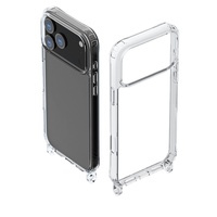 Coque de téléphone portable intégrée deux-en-un Sunny pour iPhone 17/16/15/14/13/12 avec cordon, en TPU+PC antichoc, style urbain