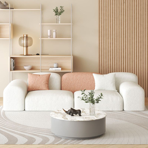 Juego de Sofás de Diseño Moderno y Creativo, Sofá de Tela de Lujo Ligero para Hotel, Muebles de Sala de Estar, Sofá Pequeño Cómodo de Terciopelo Coch - Product Image 1