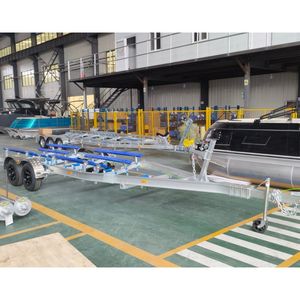 <span class=keywords><strong>Remorque</strong></span> <span class=keywords><strong>bateau</strong></span> en aluminium à double essieu de 23 pieds, capacité 3500 lb, avec couchettes moquettées, poteaux de guidage, éclairage submersible et couchettes en polyéthylène, numéro VIN - Product Image 3