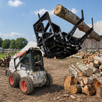 YHT Promotion : Fendeuse de bûches pour mini-chargeuse, processeur de bois de chauffage à vendre