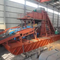 Drague à chaînes Sanlian avec moteur, pompe et PLC pour l'extraction de sable et d'or dans les rivières/lacs 220V/380V