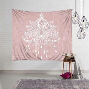 Tapiz colgante de pared bohemio de Mandala Hippie tradicional de alta calidad, decoración de plata gitana Hippy indio Ombre para dormitorio bohemio - Product Image 1