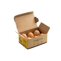 Boîte d'expédition en carton solide écologique pour œufs, emballage en papier kraft avec logo personnalisé pour ferme avicole, vente en gros