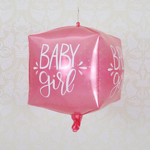 Bleu garçon et fille rose feuille d'hélium 4D carré <span class=keywords><strong>Cube</strong></span> ballons 22 pouces bébé douche décoration c'est un garçon c'est une fille <span class=keywords><strong>ballon</strong></span> - Product Image 4