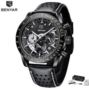 BENYAR 5120 Men's Quartz Wrist <b>Watch</b> Chronograph Calendar Luxury Waterproof Business Wristwatch Men's Sports Clock Reloj Hombre - Product Image 4